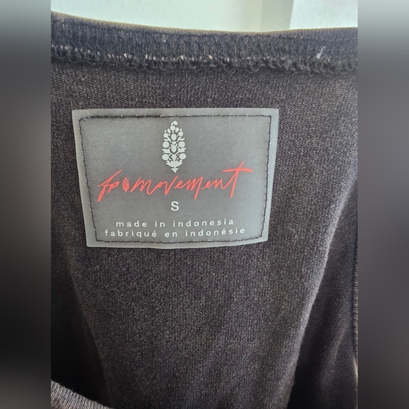 Free People Hot Shot Romper Size Small Washed Black Oversized Fit - Picture 5 of 5